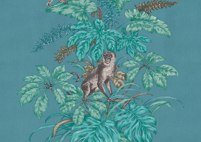 Monkeying Around, Lagoon - Roman Blind - Image 6